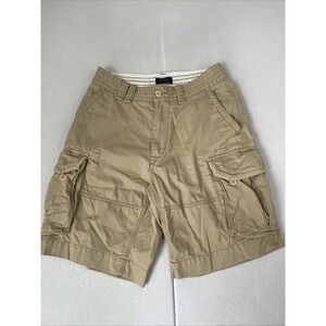 POLO RALPH LAUREN Mens 31 Cotton Classic 10" Gellar Cargo Cargos Shorts KHAKI